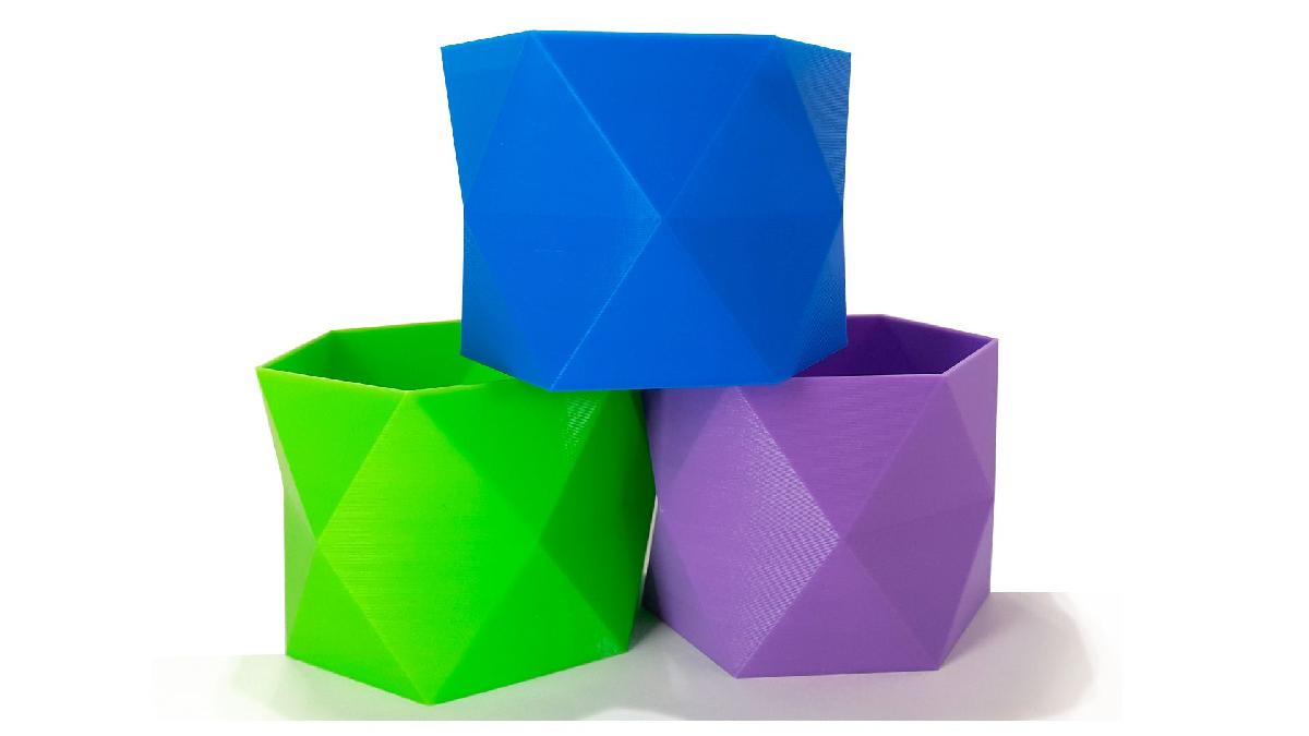 Materiais hexagonais low poly