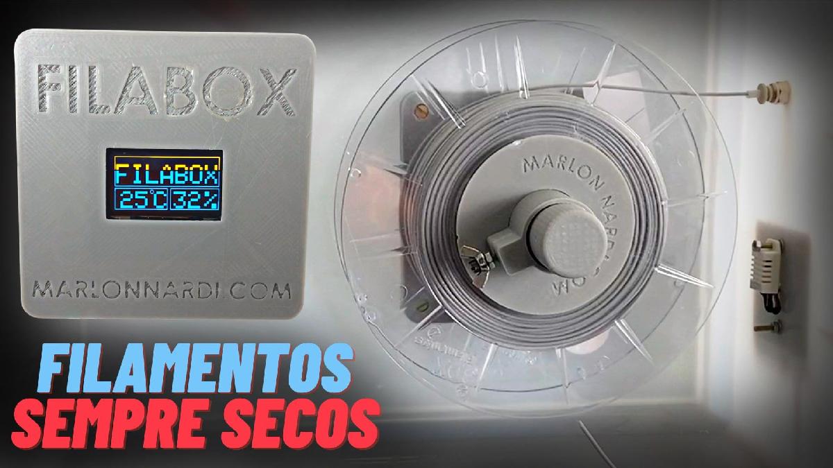 Caixa para filamentos feita com Arduino FILABOX