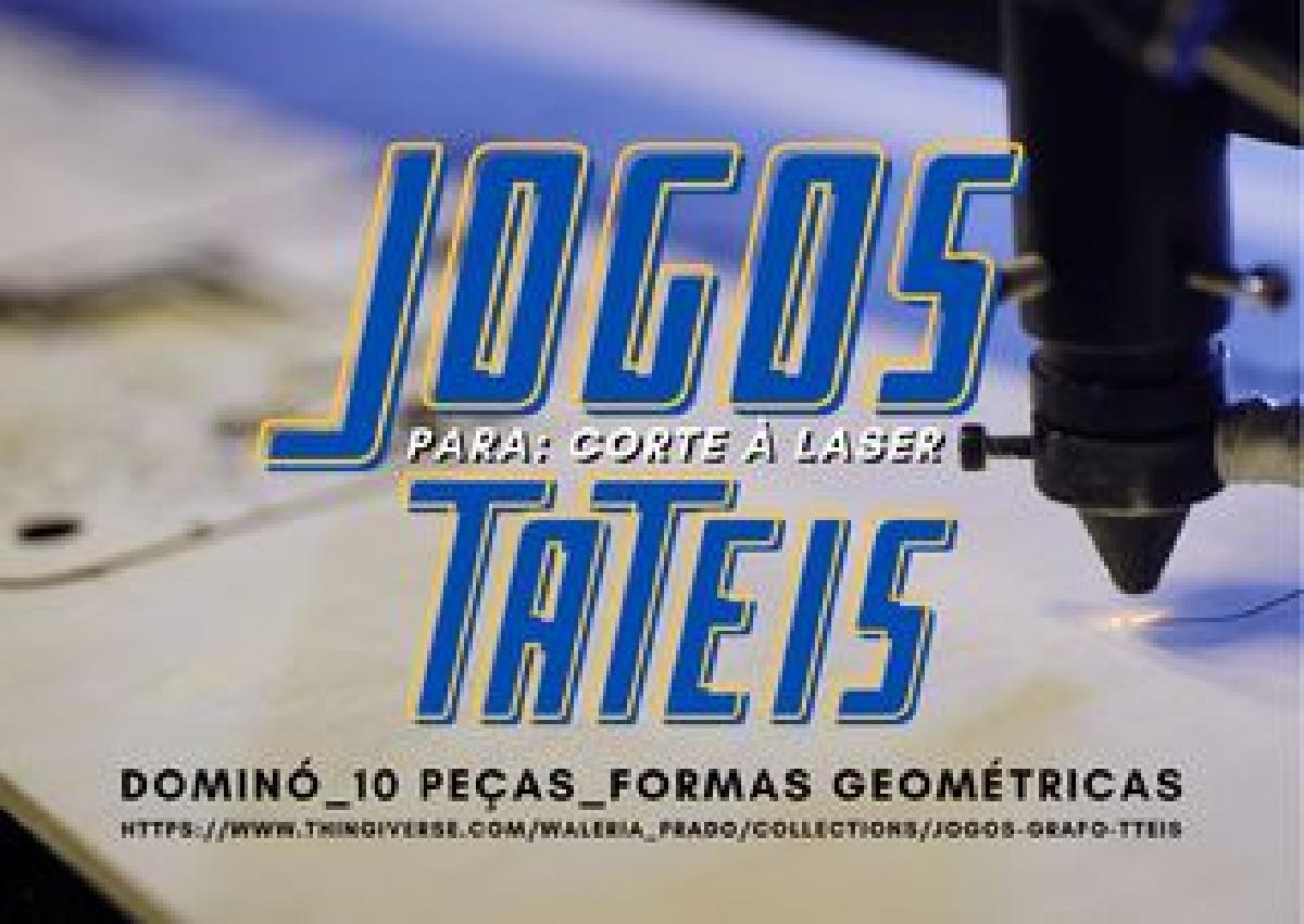 CORTE A LASER   DOMINO GRAFO TATIL (10 PECAS)
