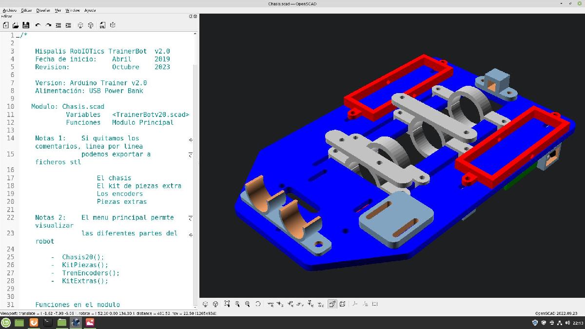 Hispalis Rob I o T ics TrainerBot v 2.01