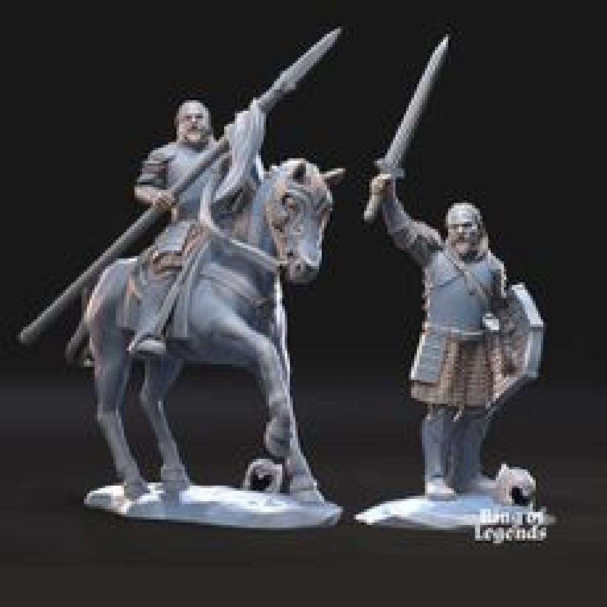 Capitao a pe e montado [Pose 2] | Castelo Cinza | Anel das Lendas