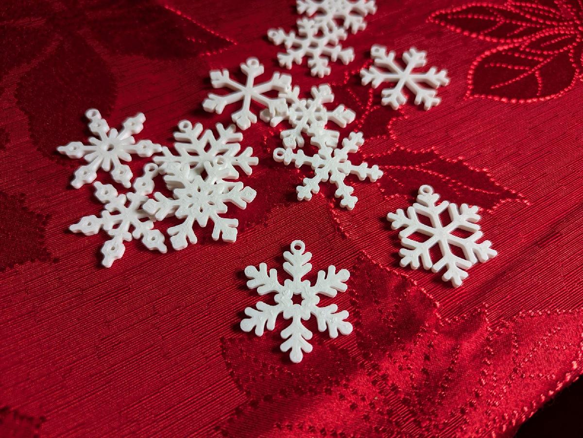 Mini enfeites de floco de neve