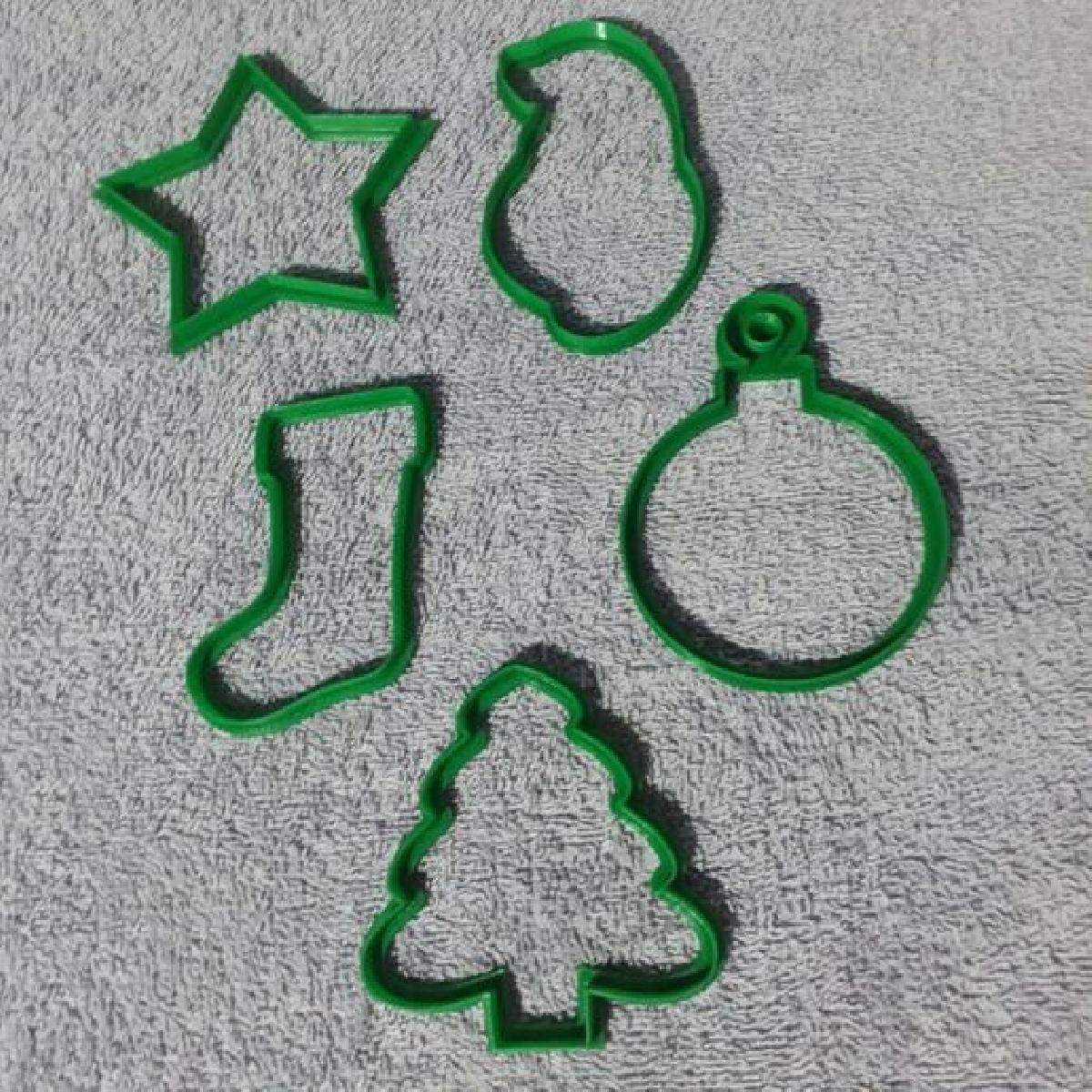 5 Cortador de biscoitos de Natal simples (para decoracao)