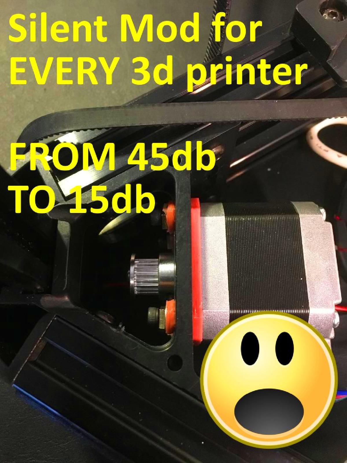 Mod silencioso para TODAS as impressoras 3D! NECESSARIO! (amortecedor nema)