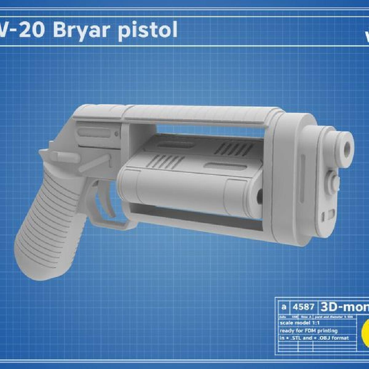 Pistola MW 20 Bryar   Blaster de Cassian Andor