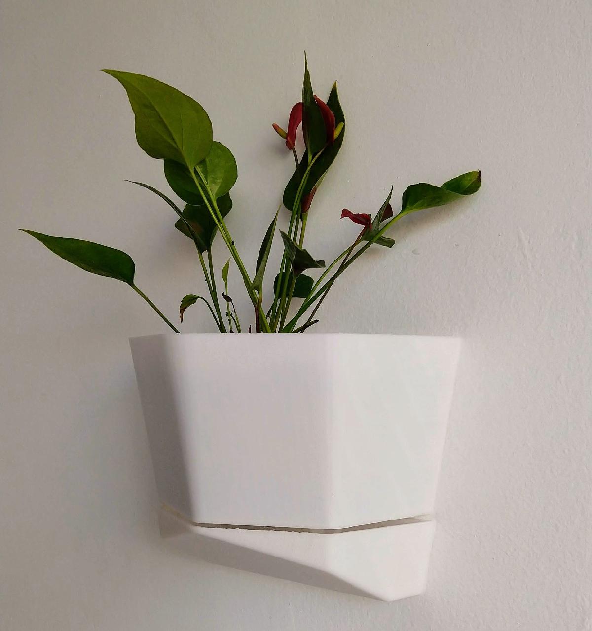 Vaso de parede facil de imprimir