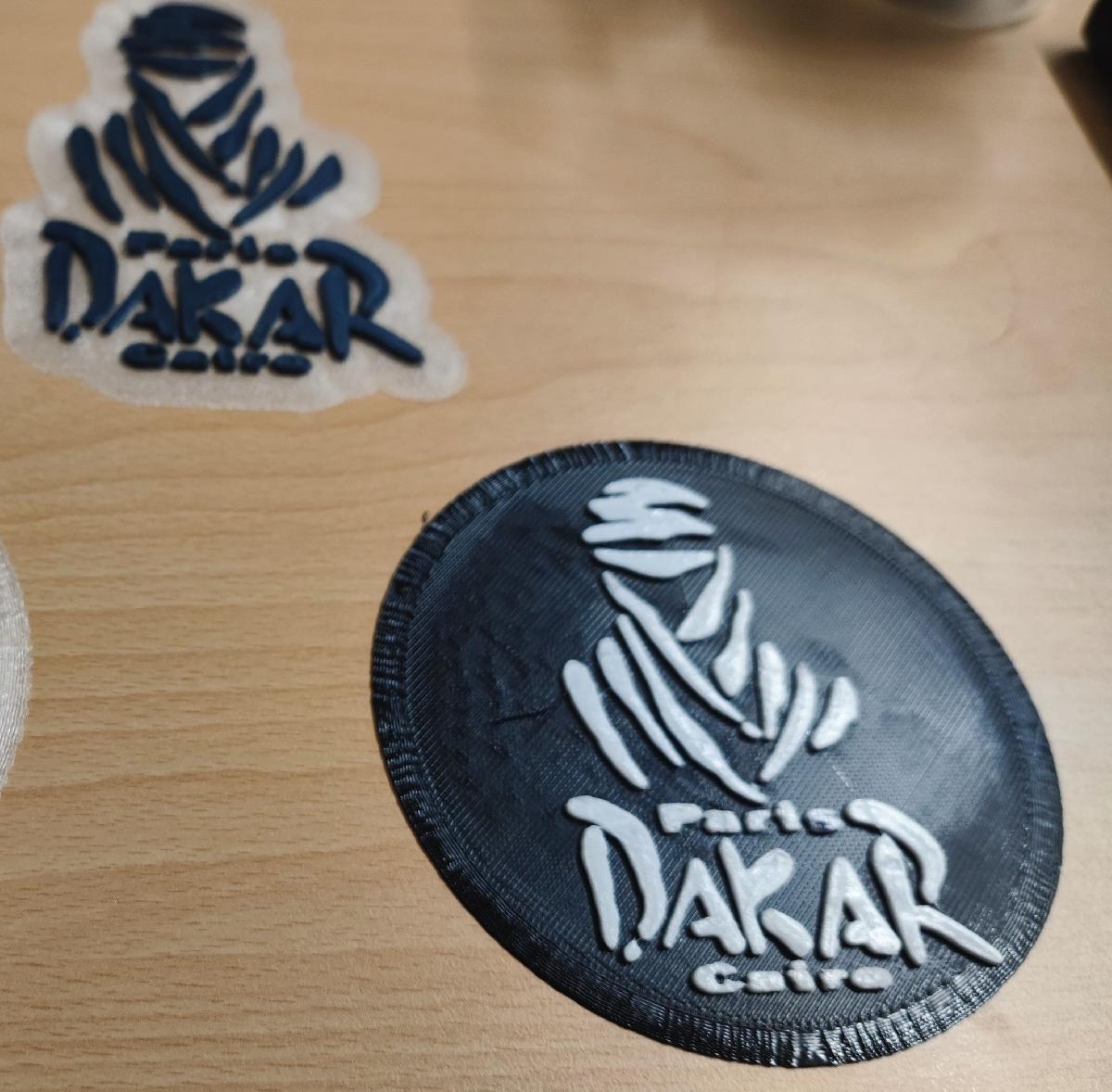 Carimbo ou adesivo do logo Paris Dakar