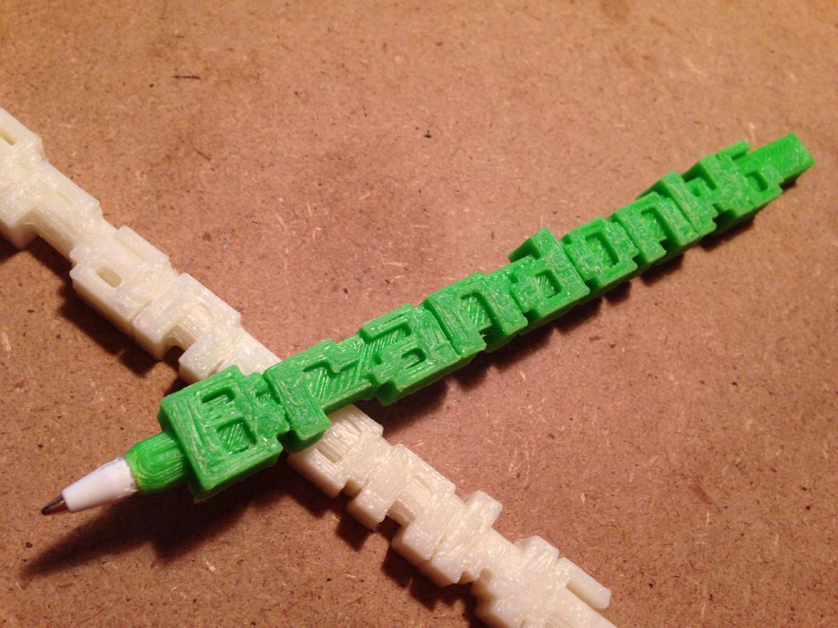 Caneta de palavra de fonte retro