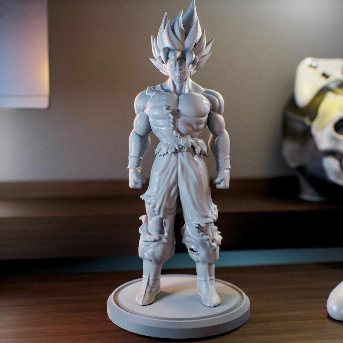 Dragon Ball Z Goku Adaptado para impressao Separado por pecas