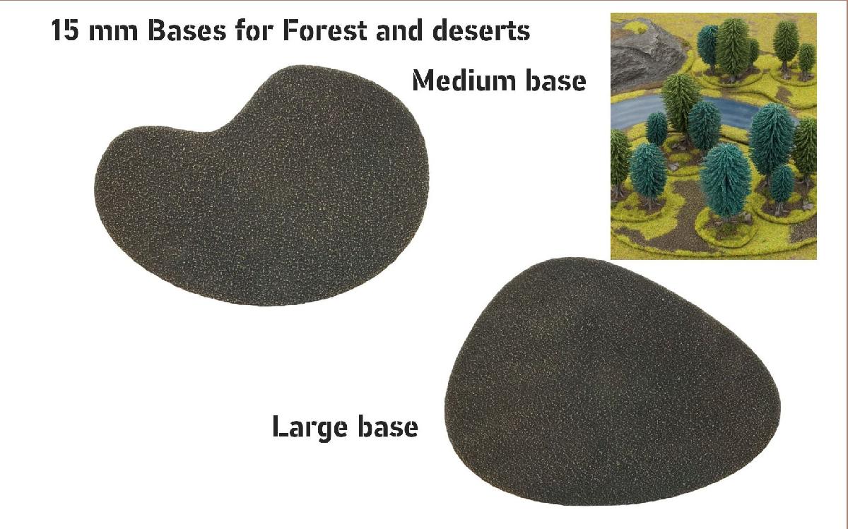 Bases da area florestal de 15 mm