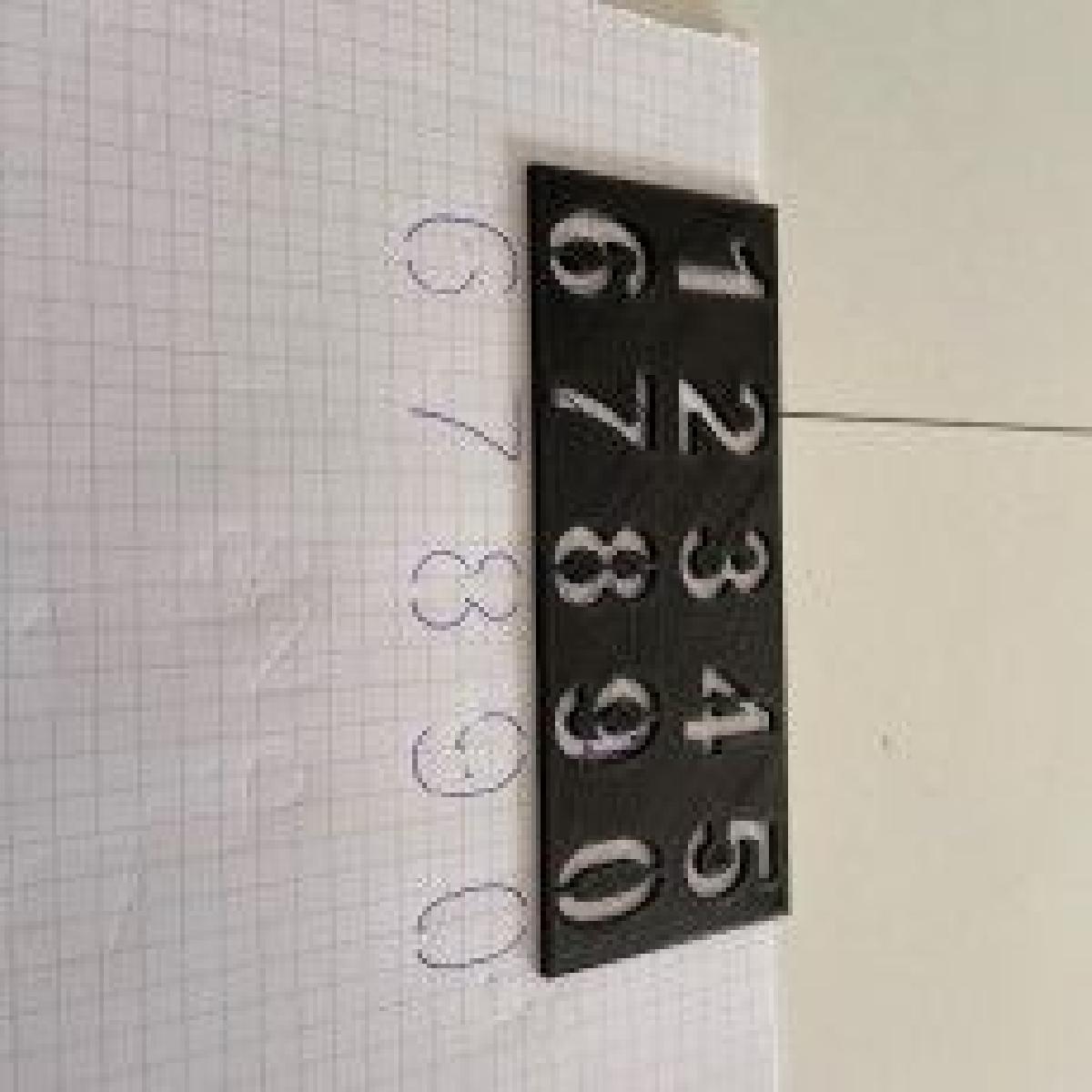 Placa numeros |
