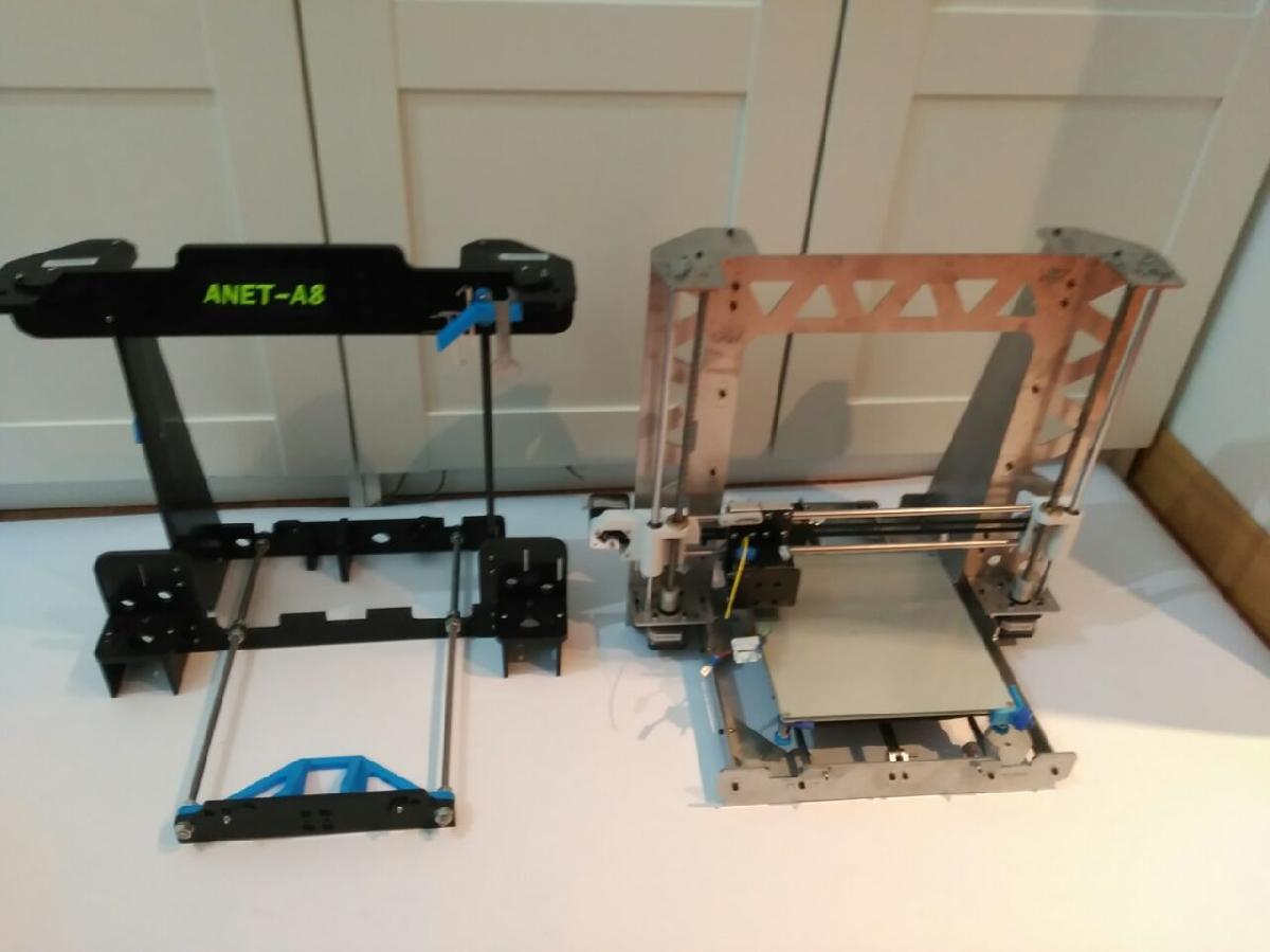 Frame de aco corte a laser 3mm Anet A8 (Modificacao da Tatara)   Estrutura de aco cortada a laser de 3mm para Anet A8 (Modificada Tatara)