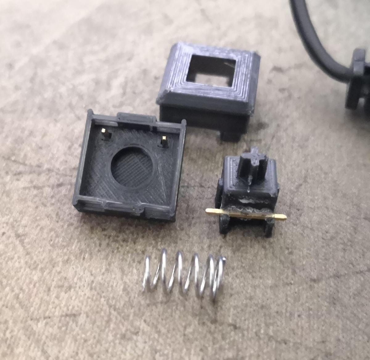 Primeiro? Interruptor imprimivel funcional para teclado (baseado em Cherry MX)