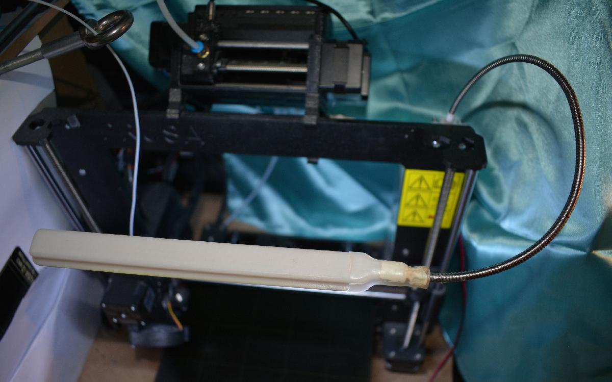 Suporte de barra de LED com pescoco de ganso para Prusa i3 MK3.