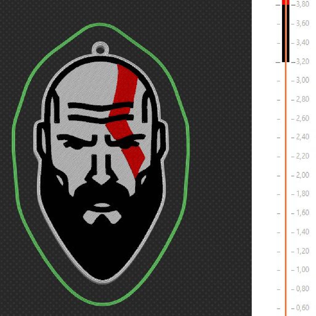 Chaveiro Kratos (Deus da Guerra)