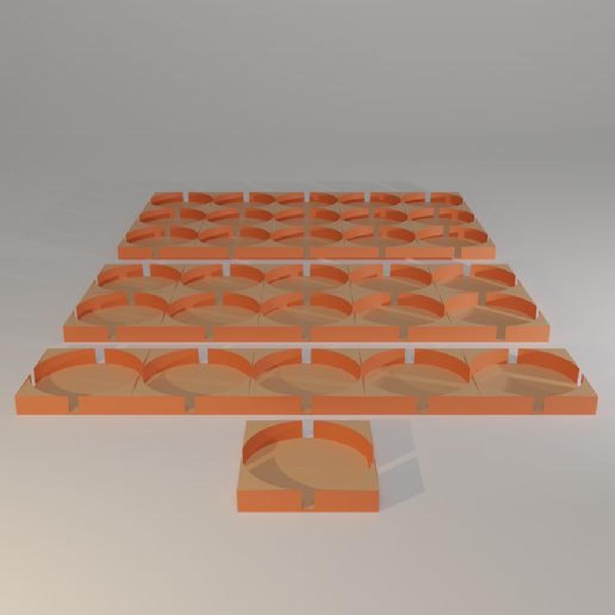 Adaptadores de Base de Guerra Redondos para Quadrados de 25mm