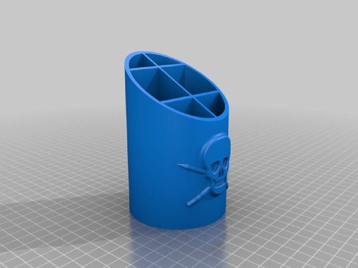 Organizador de escritorio de caveira