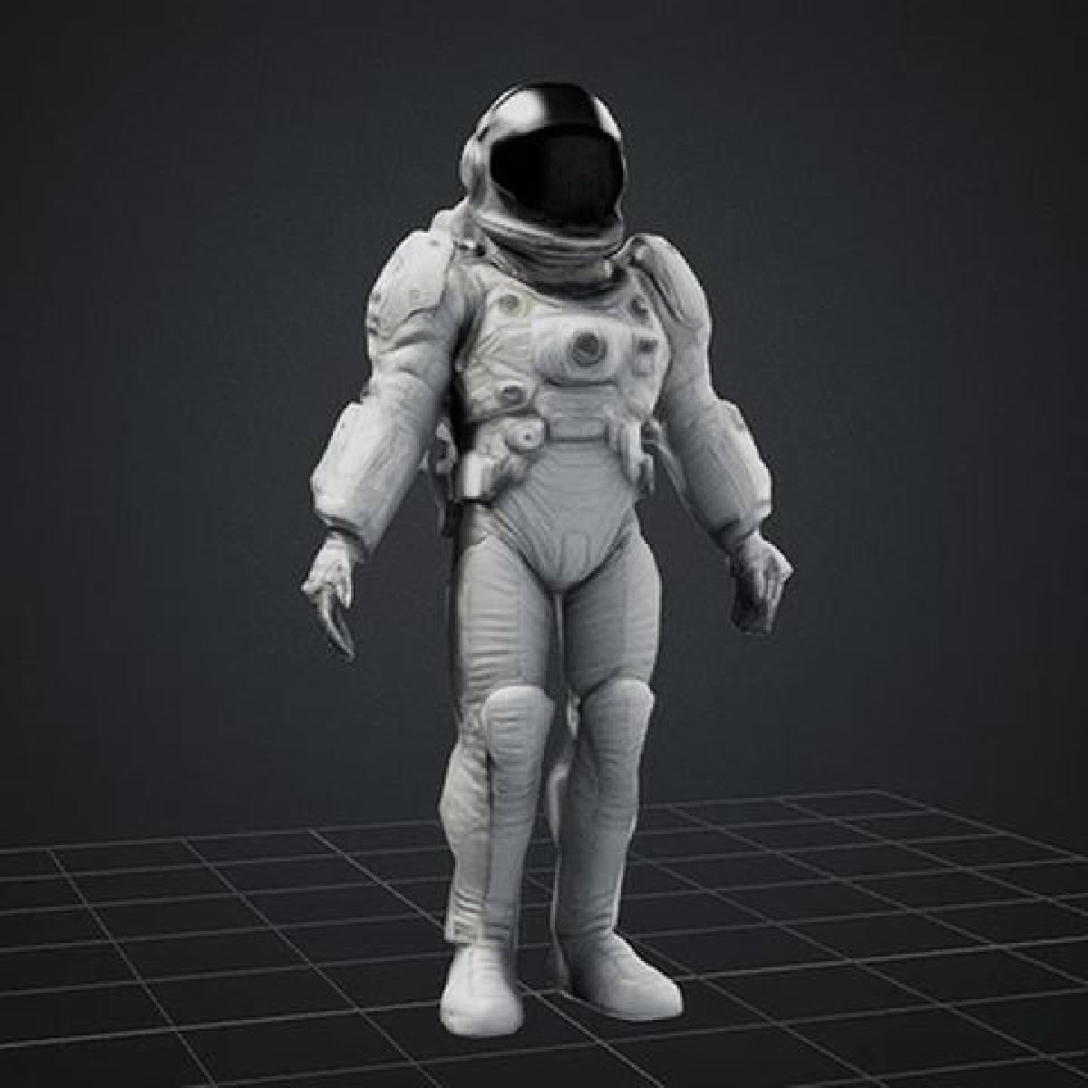 DBX Astronauta Gratis STL OBJ GLB para Impressora 3D