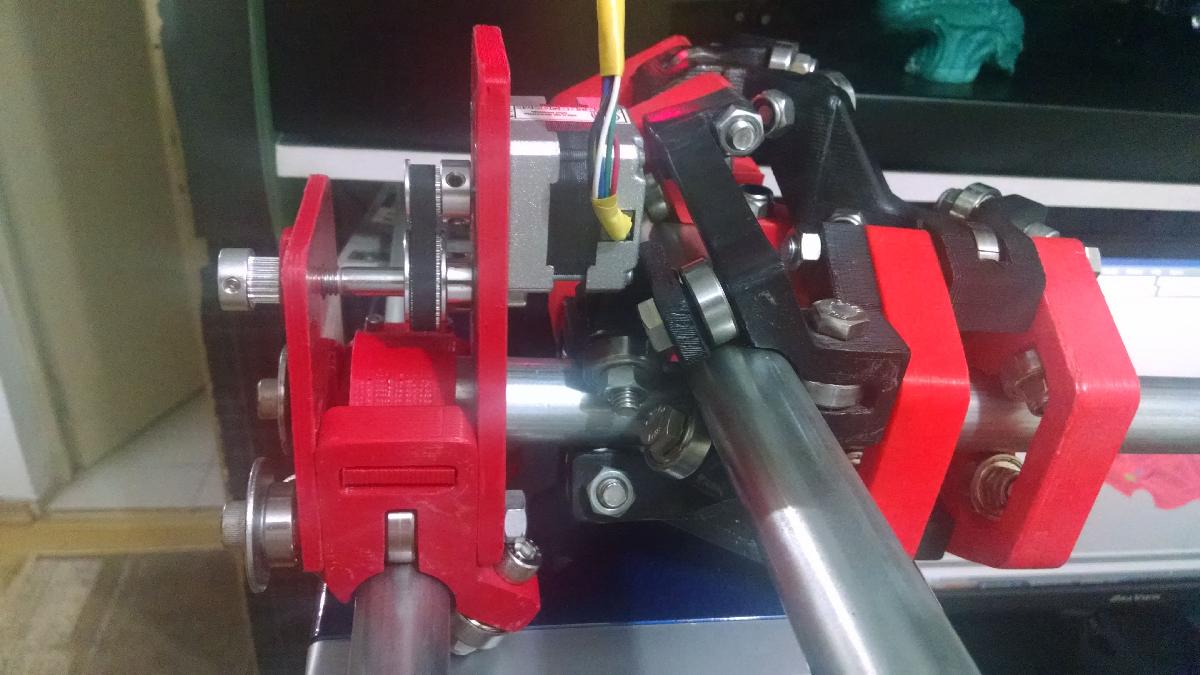 MPCNC carro x com reducao tubo 25,4mm