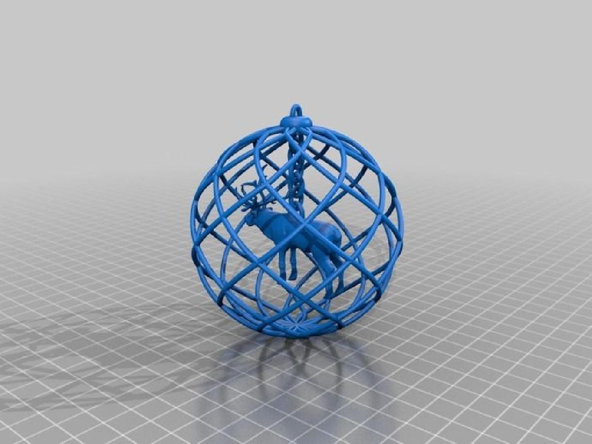 Rudolph impresso em 3D em uma decoracao de Natal