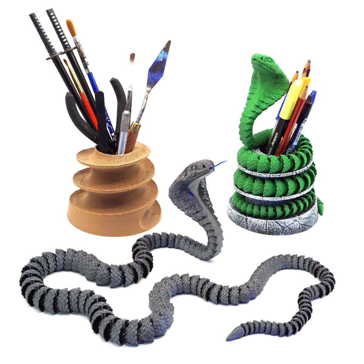 Cobra articulado + porta lápis