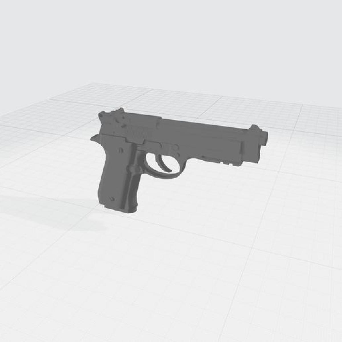 PISTOLA 1 | STL, OBJ | ARMAS | PORTA CHAVES | IMPRESSAO 3D | 4K | BRINQUEDO