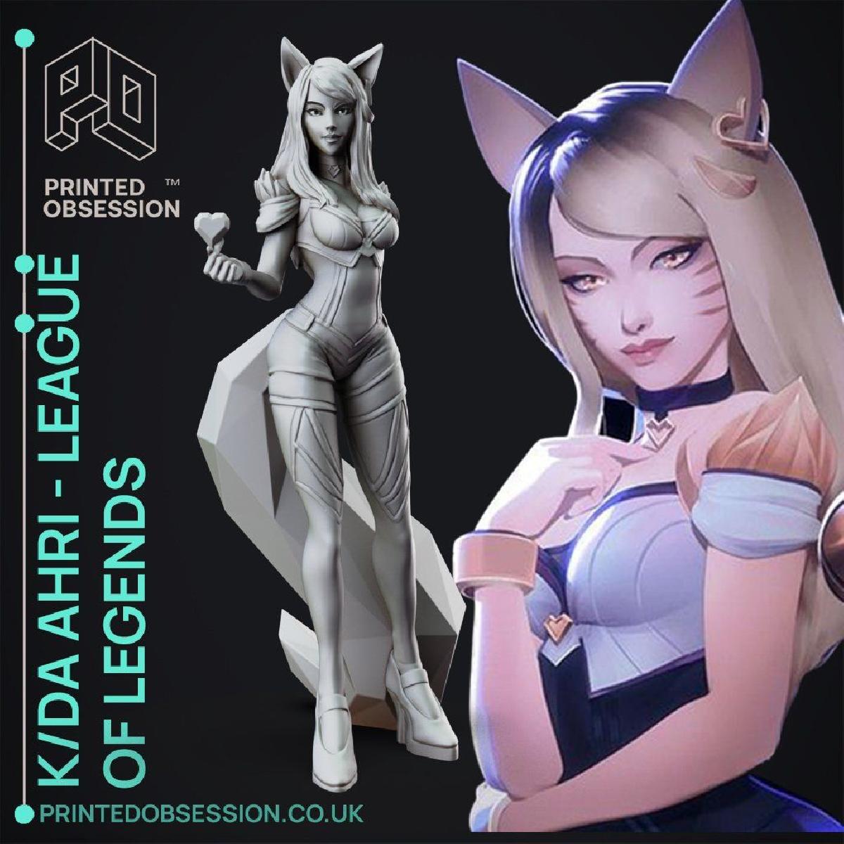 Ahri KDA League of Legends modelo de 25cm de altura