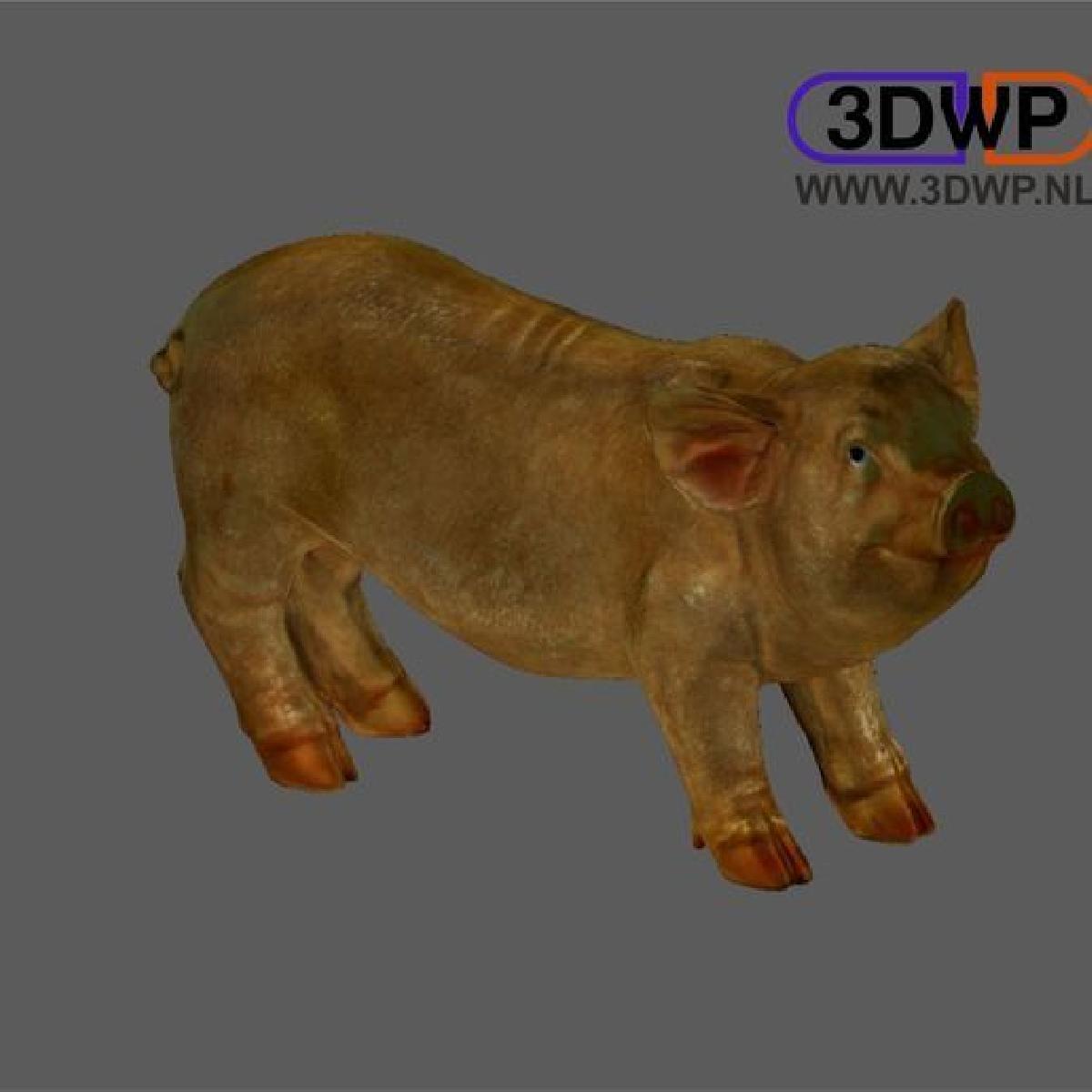 Escaneamento 3D da Escultura de Porco
