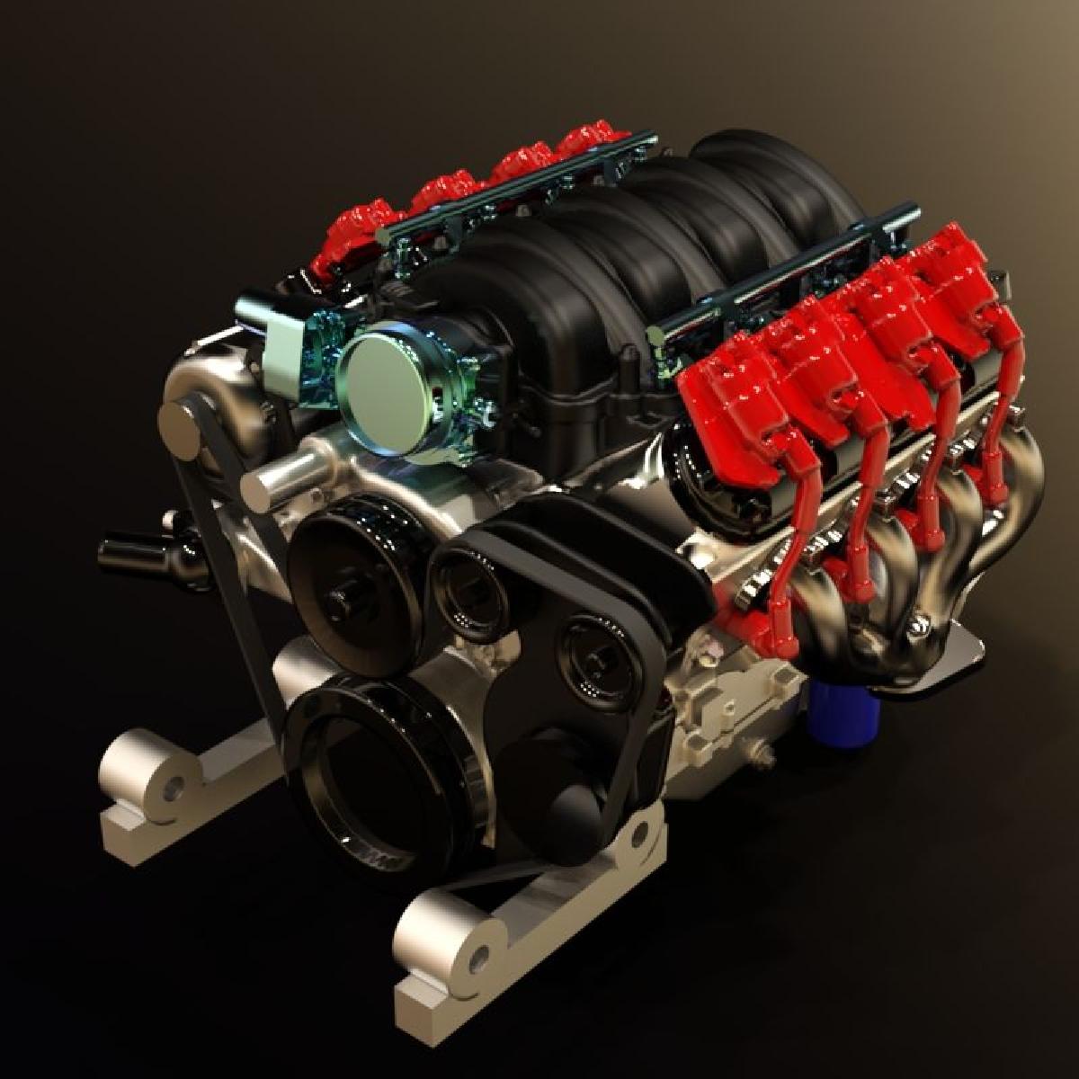 Caixa receptor Chevy LS3 1:10 para caminhoes RC
