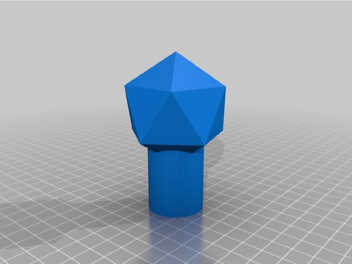 Terminal de Extremidade de Bastao de Cortina Icosaedrico