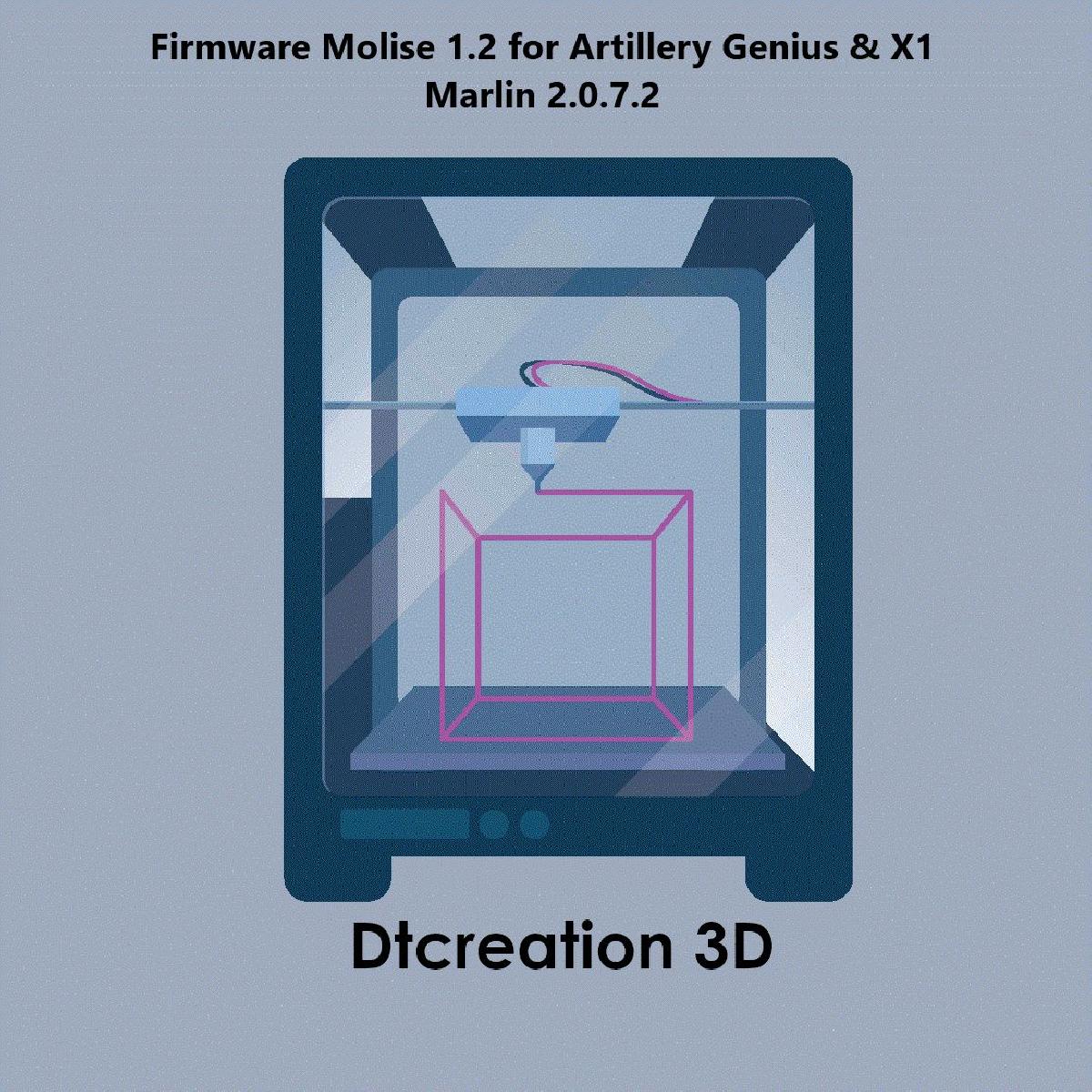 Molise 1.2.5 Firmware para Impressora 3D Artillery Genius e Sidewinder X1 baseado no Marlin 2.0.7.2