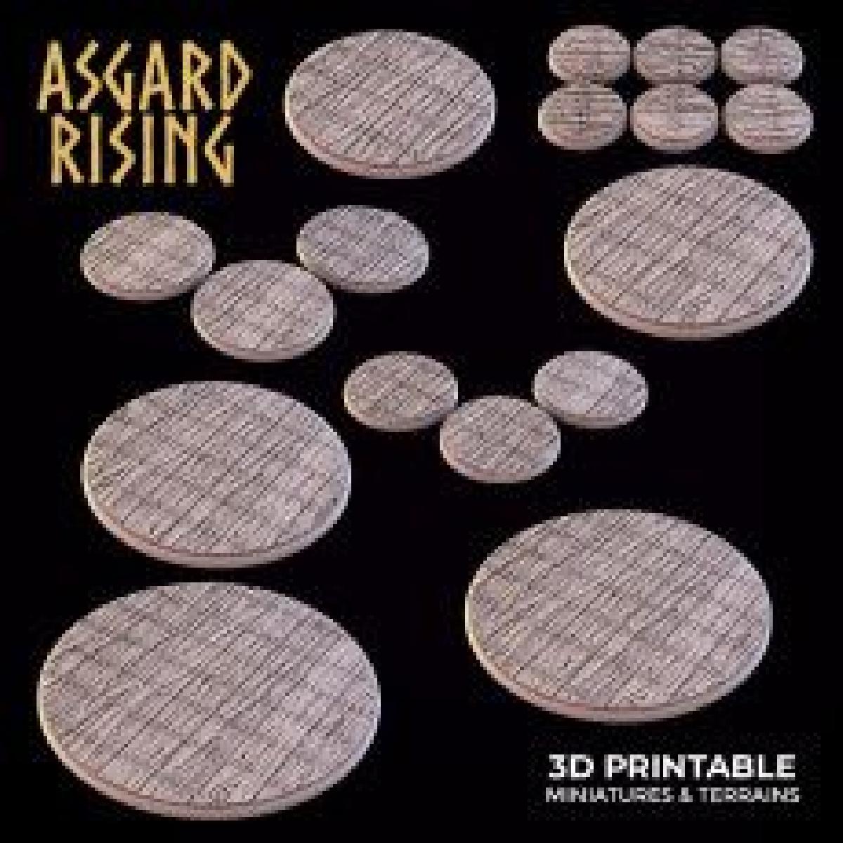 TEMA DE PISO DE MADEIRA Bases redondas CONJUNTO PREPARADO