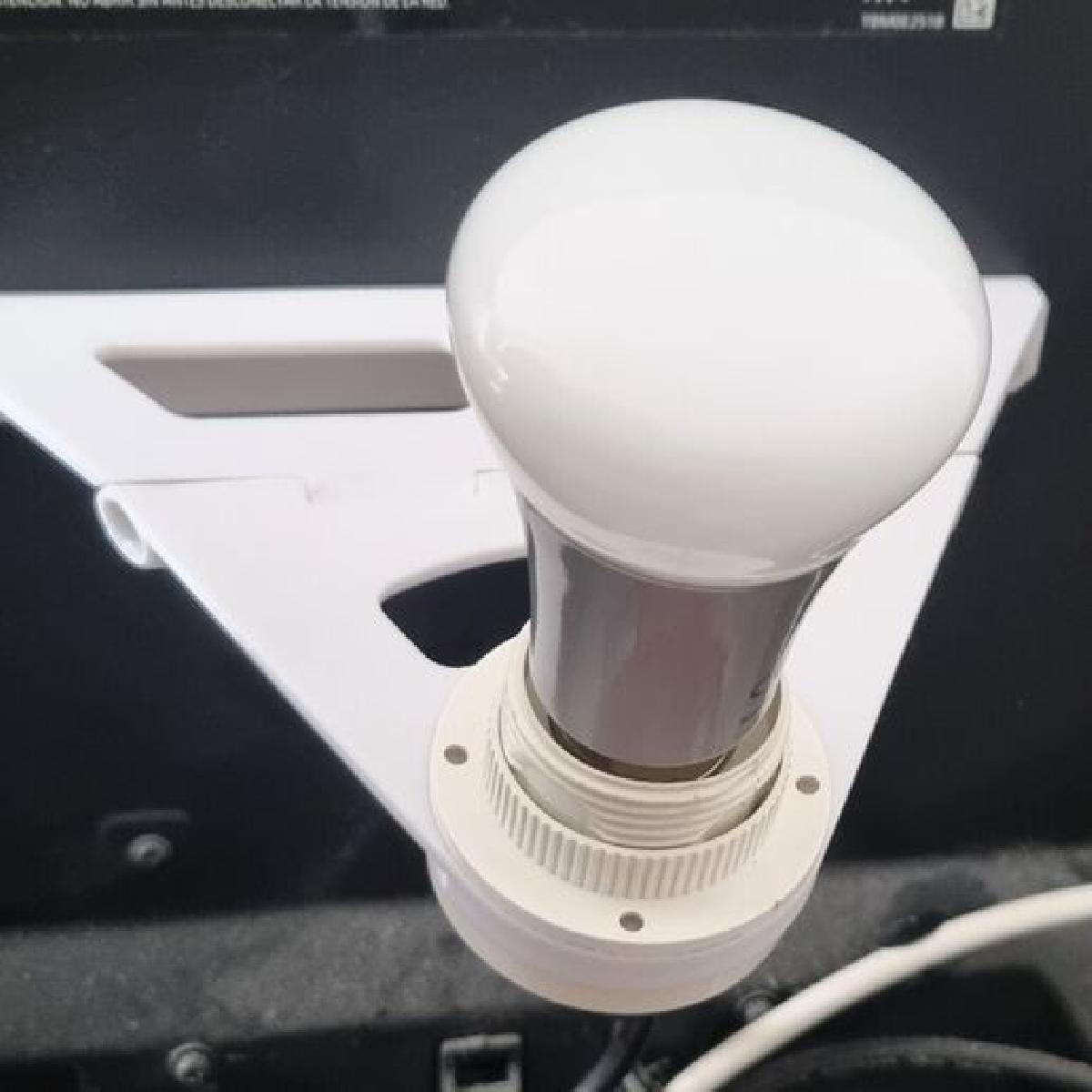 Suporte de lampada LED E27 ajustavel VESA 200 para TV/Monitor | Suporte para lampada E27 para TV VESA 200 ajustavel