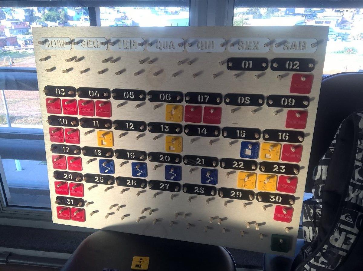 Calendario Cortado a Laser