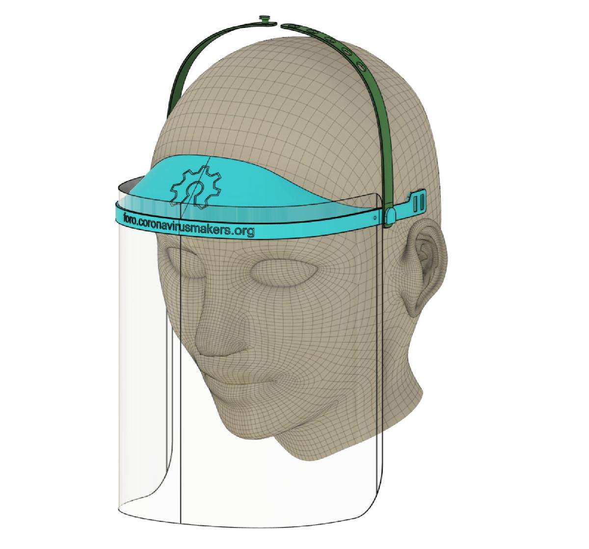 Mascara facial impressa em 3D folha A4