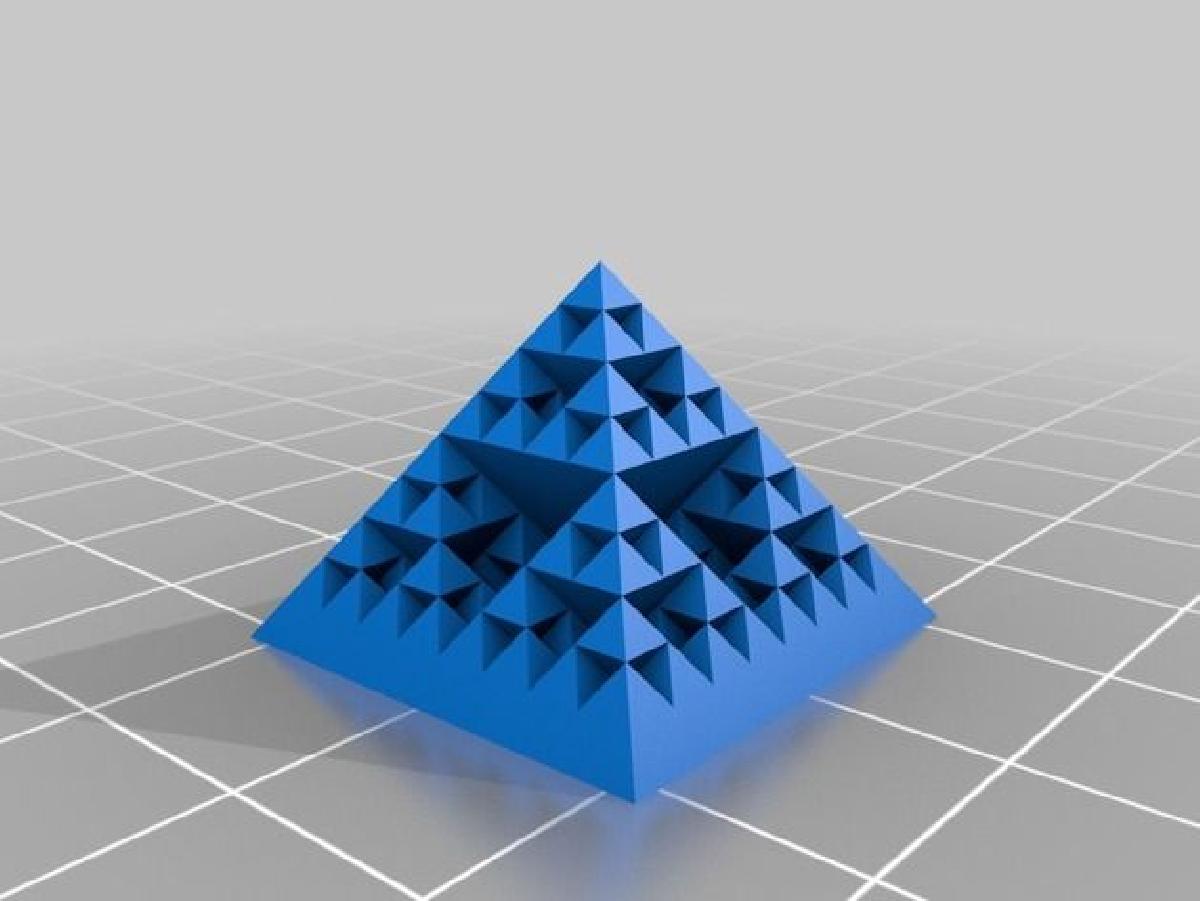 Piramide de Sierpinski   sem a necessidade de suporte