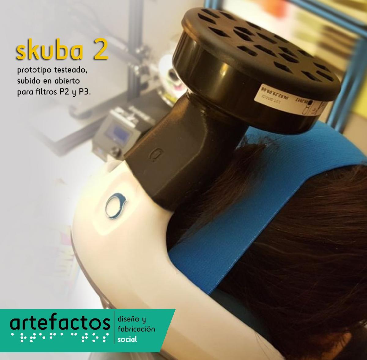 skuba 2 / adaptador mascara de snorkel