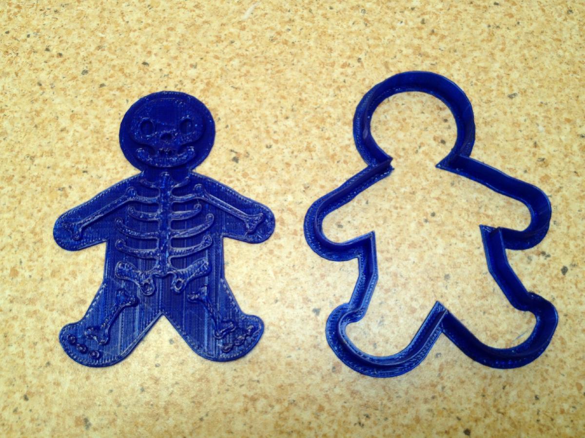 Boneco de Gengibre Esqueleto   Cortador de Biscoito   Versao 2