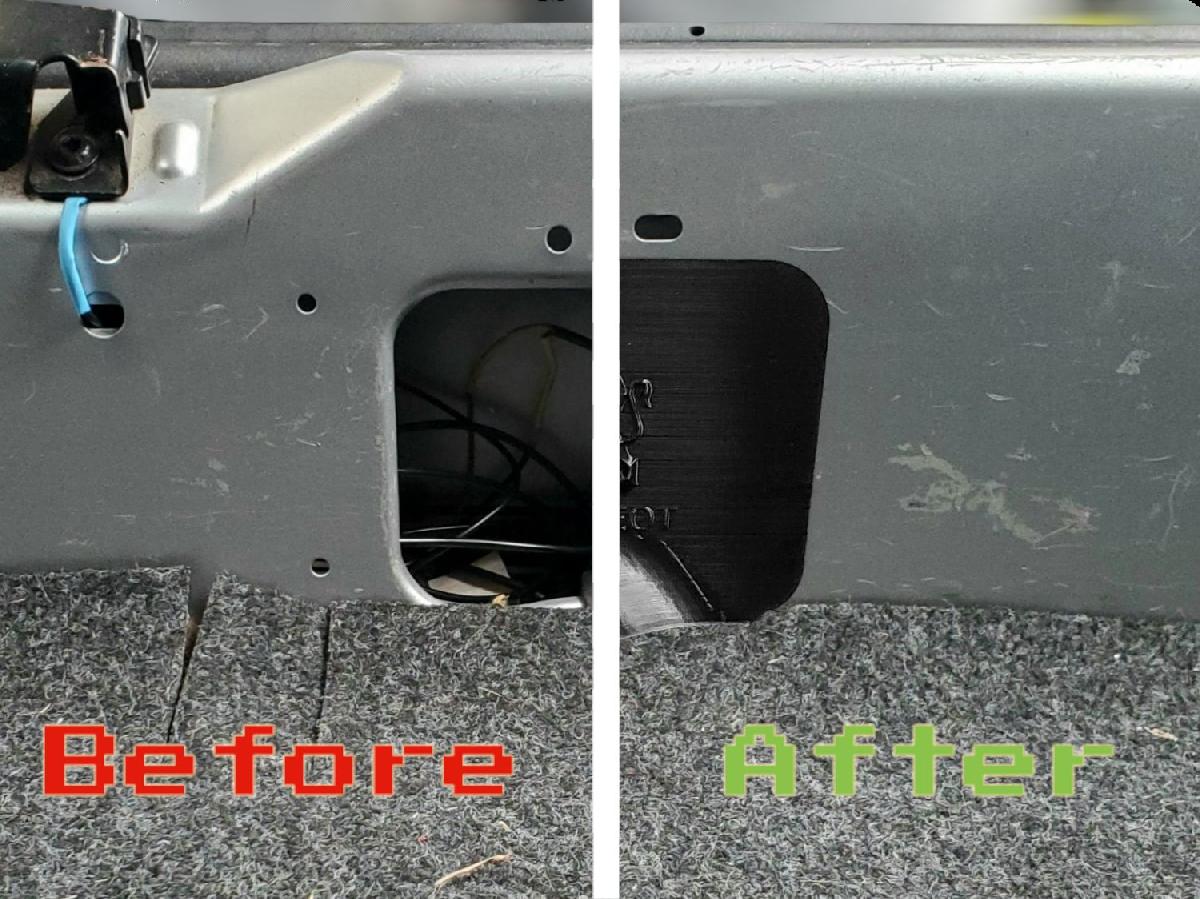 Cobertura do porta malas do Peugeot 206