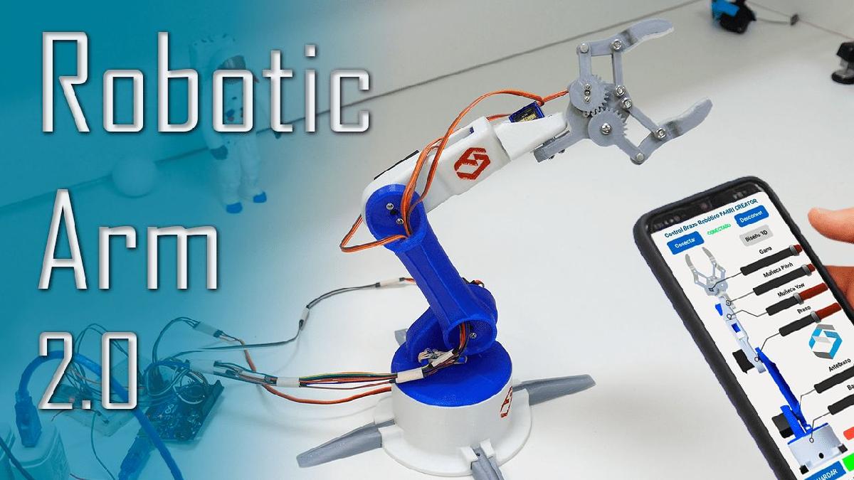 Braco Robotico DIY Arduino com Controle por Smartphone