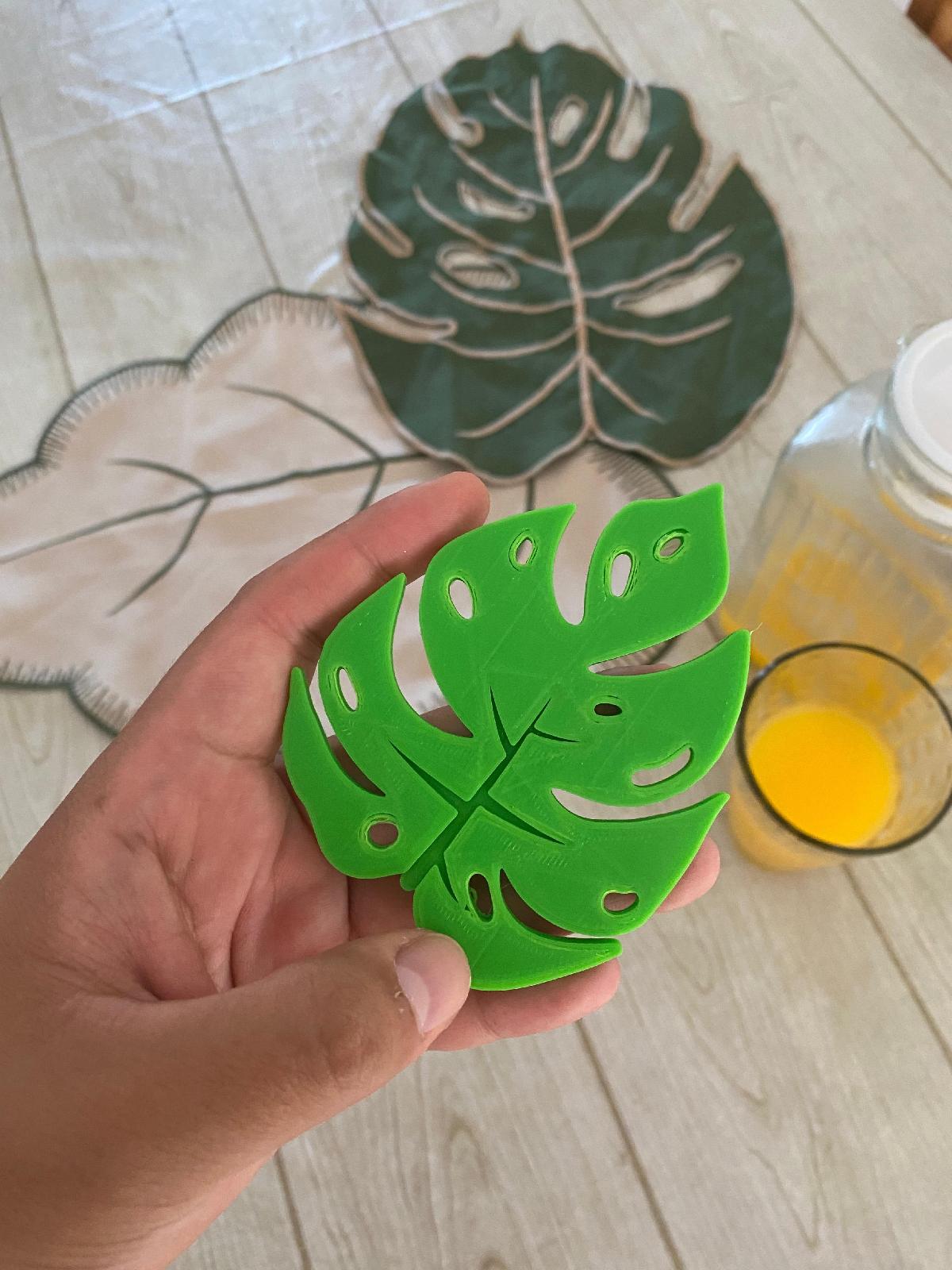 Suporte de Vidro Deco Folha de Monstera