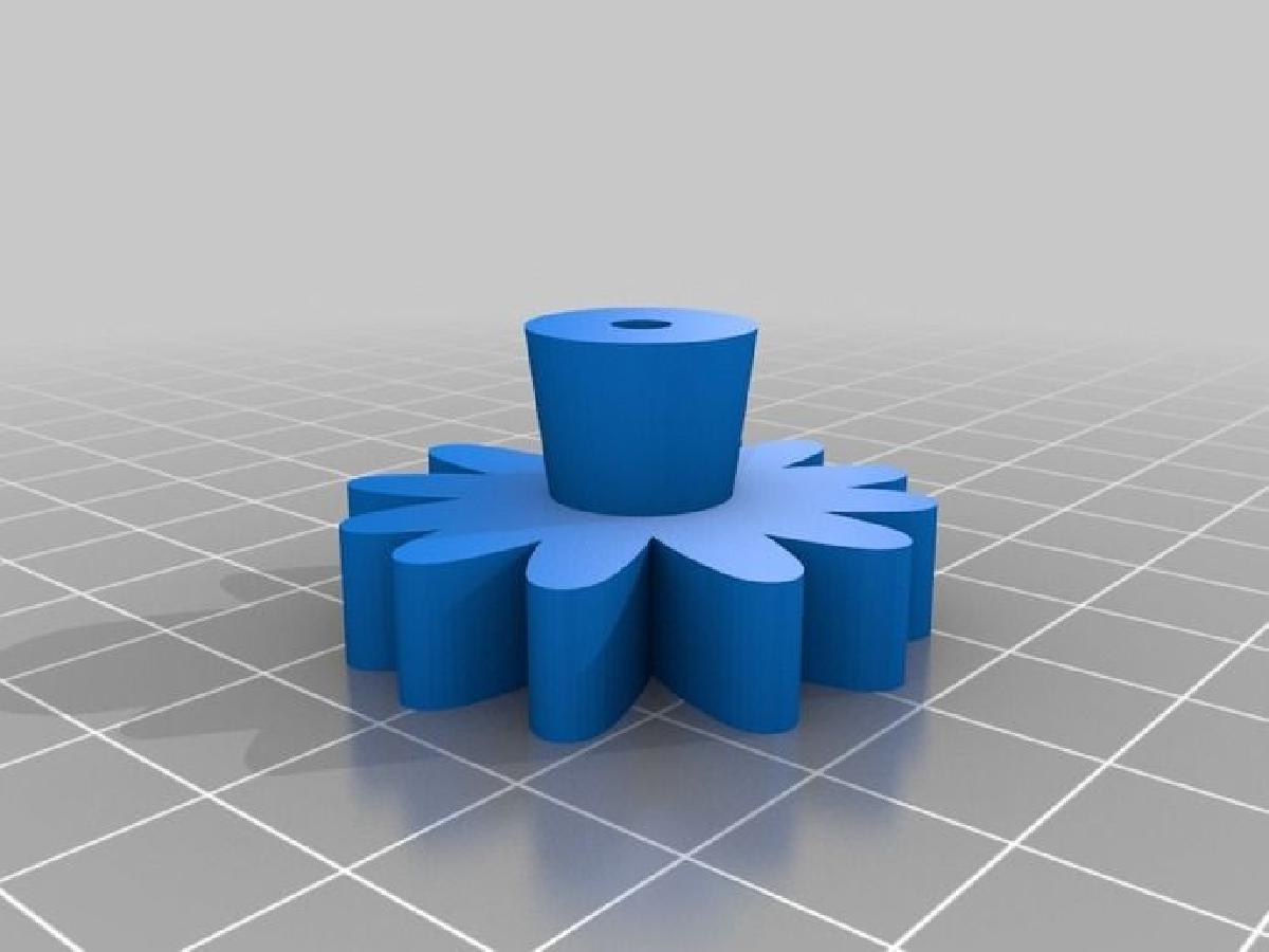 Puxador de porta de gabinete simples em forma de flor.
