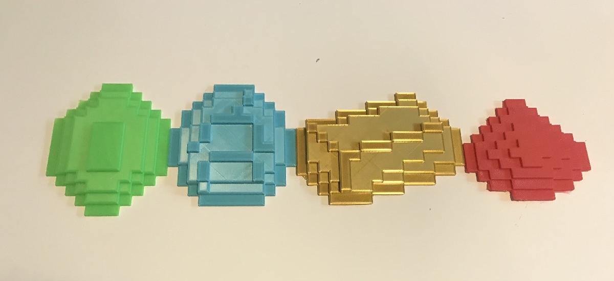 Minerais 3D do Minecraft