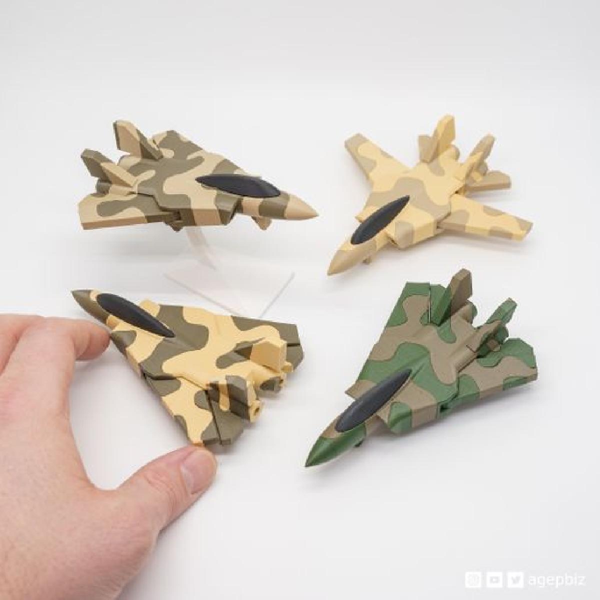 Impressao em peca e F14 articulado com camuflagem IDEX