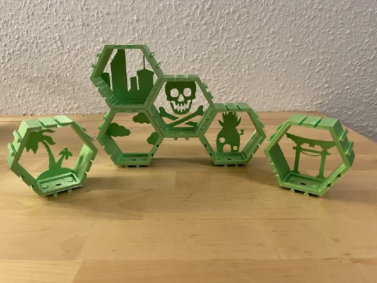 Exibicao de minifiguras com fundo para diferentes subtemas