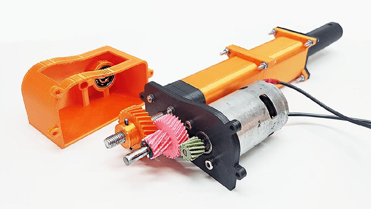 Atuador Linear Impresso em 3D Movimento linear