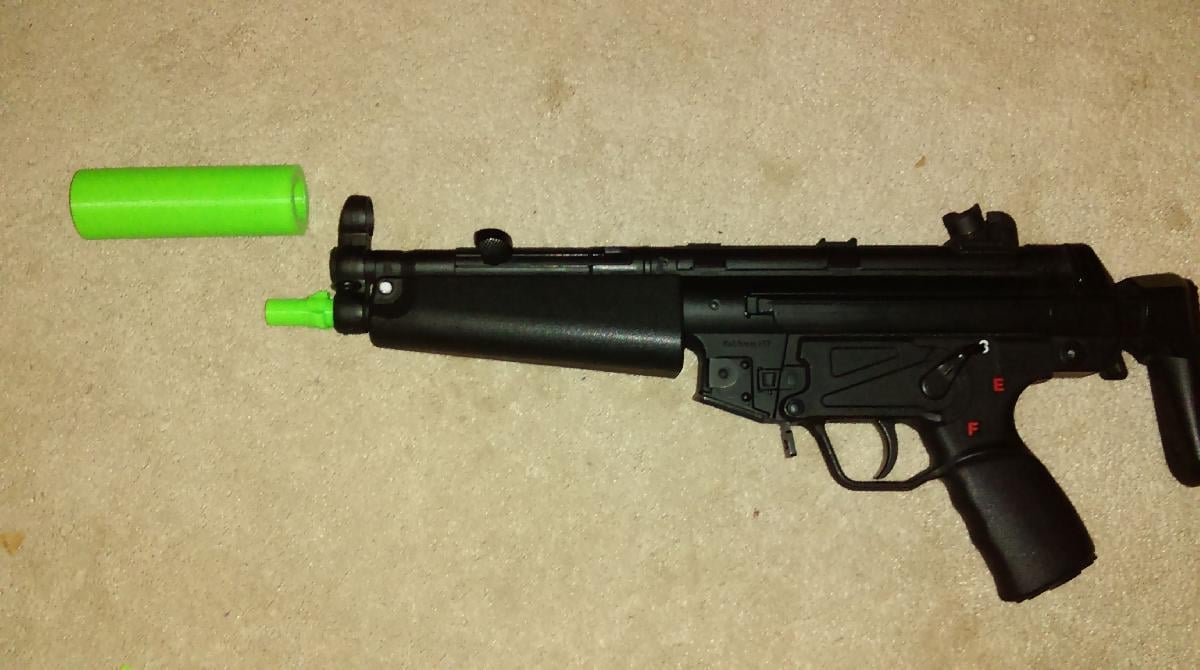 Supressor de Flash Rosqueado para Airsoft MP5