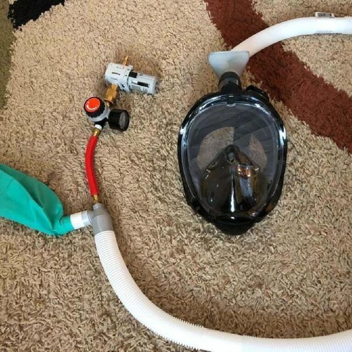 Mascara de Snorkel para Face Inteira com ar externo