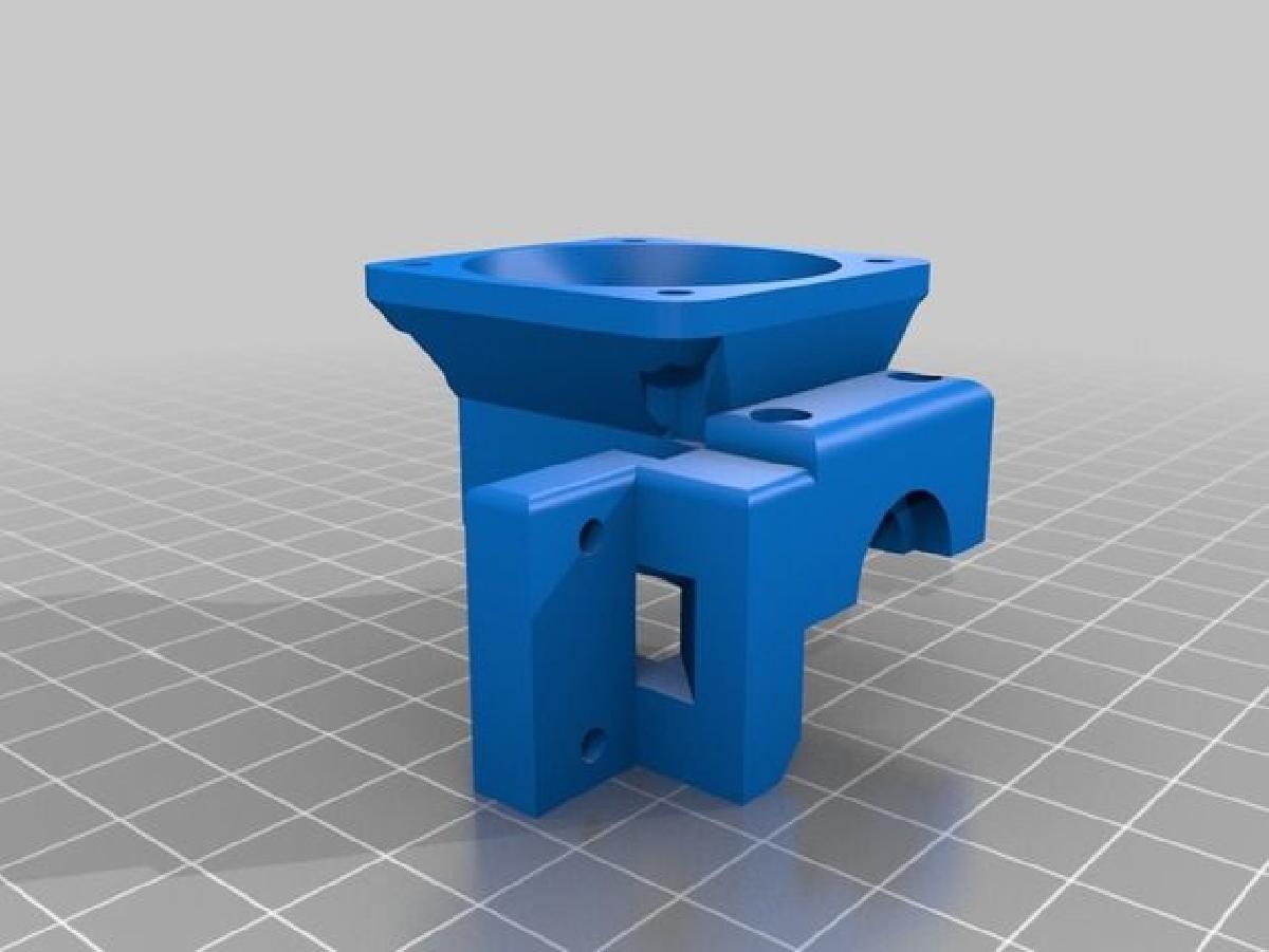 Carro de E3D v6 personalizavel com montagem para ventilador de 40 mm com 3D touch.