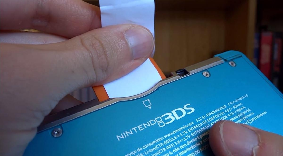 Limpa slot de cartao do Nintendo DS/3DS